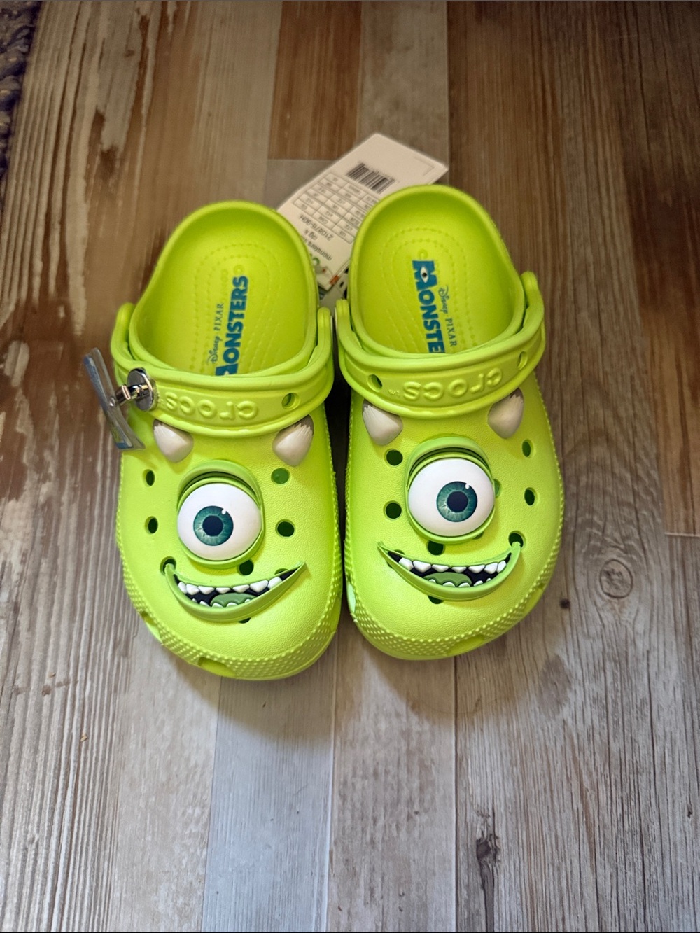 CROCS Kids' Mike Wazowski Neon Lime Clogs